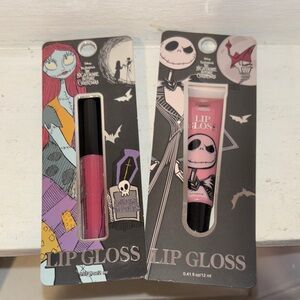NWT viral Disney Nightmare Before Christmas Pink Lip Gloss Duo